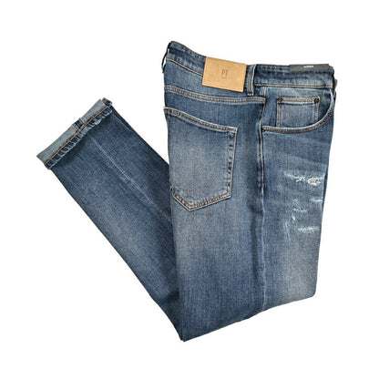 PT TORINO DENIM "REGGAE" ストレッチデニム テーパードジーンズ / ダメージ加工｜437246-32｜GUARDAROBA MILANO OFFICIAL STORE