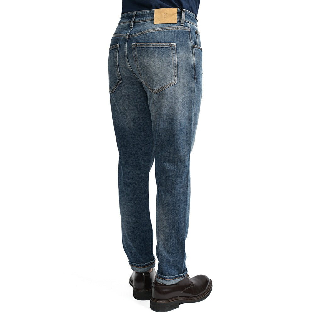 PT TORINO DENIM "REGGAE" ストレッチデニム テーパードジーンズ / ダメージ加工｜437246-32｜GUARDAROBA MILANO OFFICIAL STORE