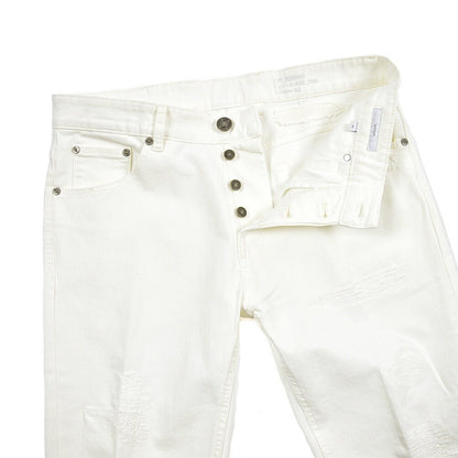 PT TORINO DENIM “REGGAE” ストレッチデニム テーパードジーンズ / ダメージ加工 ホワイト 32 | GUARDAROBA MILANO OFFICIAL STORE