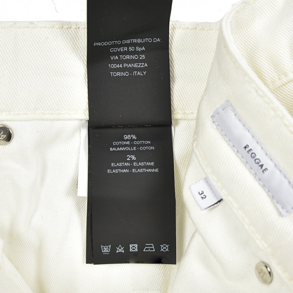 PT TORINO DENIM “REGGAE” ストレッチデニム テーパードジーンズ / ダメージ加工 ホワイト 32 | GUARDAROBA MILANO OFFICIAL STORE
