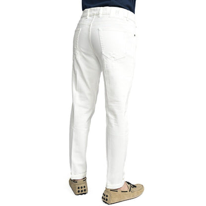 PT TORINO DENIM “REGGAE” ストレッチデニム テーパードジーンズ / ダメージ加工 ホワイト 32 | GUARDAROBA MILANO OFFICIAL STORE