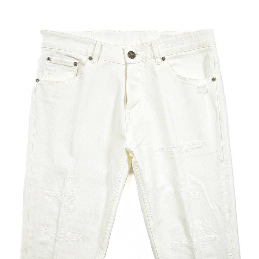 PT TORINO DENIM “REGGAE” ストレッチデニム テーパードジーンズ / ダメージ加工 ホワイト 32 | GUARDAROBA MILANO OFFICIAL STORE