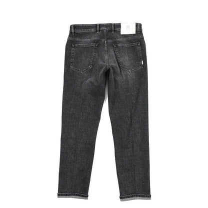 PT TORINO DENIM / "REGGAE" ストレッチデニム テーパードジーンズ ダークグレー 30 | GUARDAROBA MILANO OFFICIAL STORE
