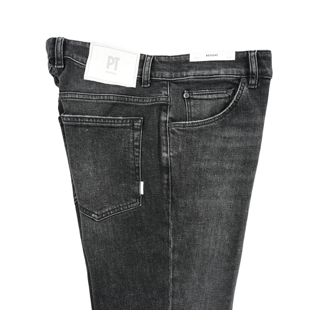 PT TORINO DENIM / "REGGAE" ストレッチデニム テーパードジーンズ ダークグレー 30 | GUARDAROBA MILANO OFFICIAL STORE