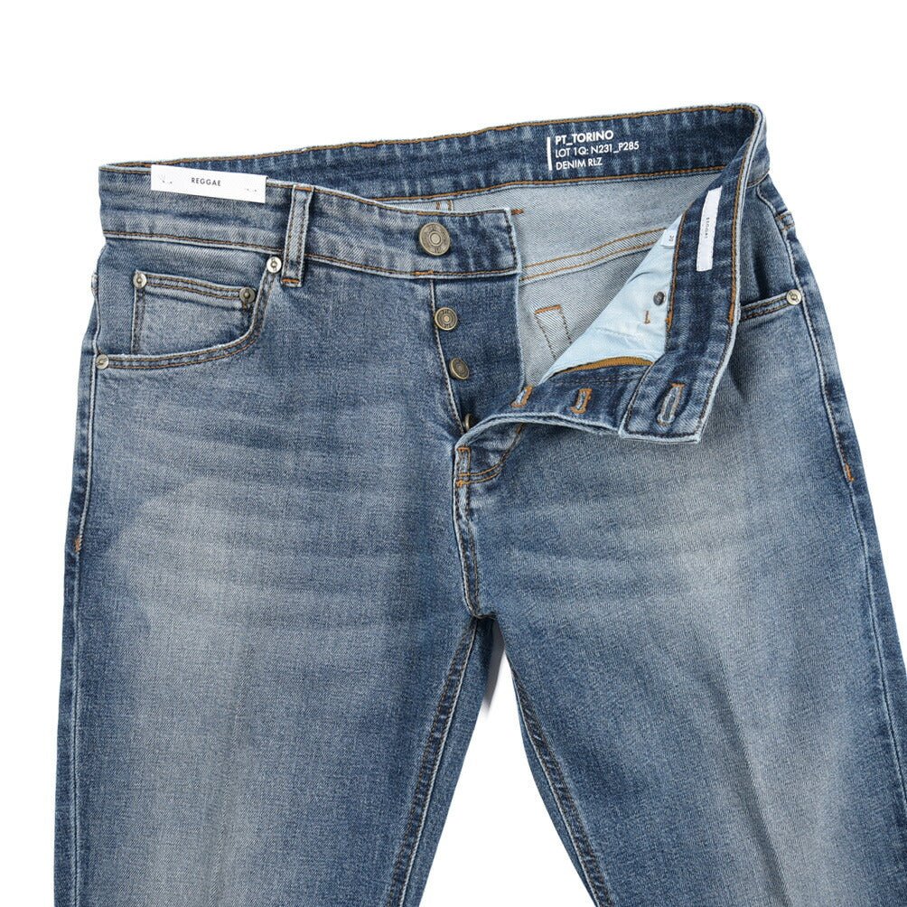 PT TORINO DENIM / "REGGAE" ストレッチデニム テーパードジーンズ ブルー 30 | GUARDAROBA MILANO OFFICIAL STORE