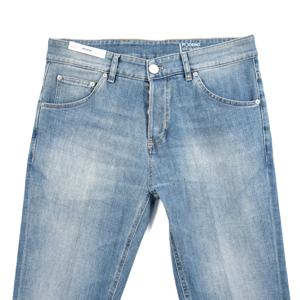 PT TORINO DENIM "REGGAE" ストレッチデニム テーパードジーンズ ライトブルー 30 | GUARDAROBA MILANO OFFICIAL STORE