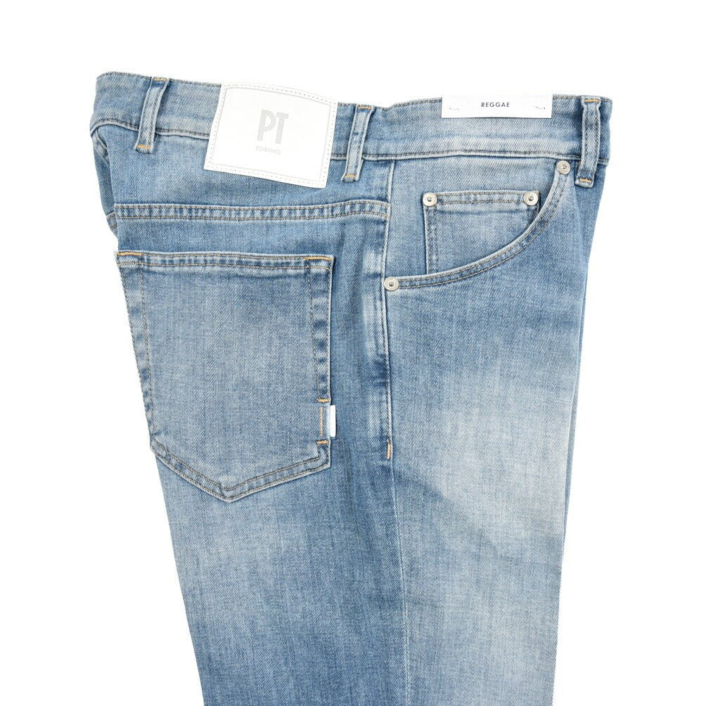 PT TORINO DENIM "REGGAE" ストレッチデニム テーパードジーンズ ライトブルー 30 | GUARDAROBA MILANO OFFICIAL STORE