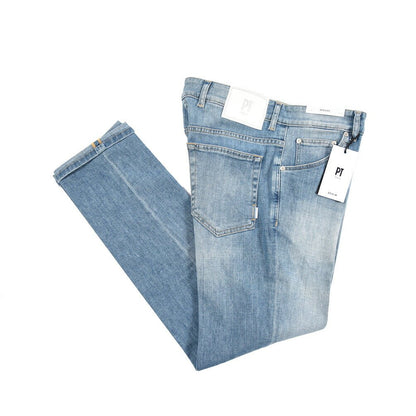 PT TORINO DENIM "REGGAE" ストレッチデニム テーパードジーンズ ライトブルー 30 | GUARDAROBA MILANO OFFICIAL STORE