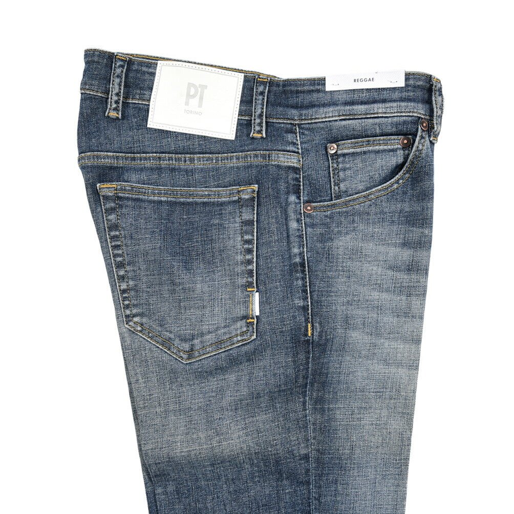 PT TORINO DENIM / "REGGAE" ストレッチデニム テーパードジーンズ ブルー 29 | GUARDAROBA MILANO OFFICIAL STORE
