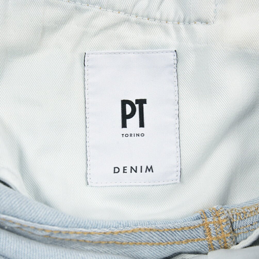 PT TORINO DENIM / "REGGAE" ストレッチデニム テーパードジーンズ ライトブルー 34 | GUARDAROBA MILANO OFFICIAL STORE