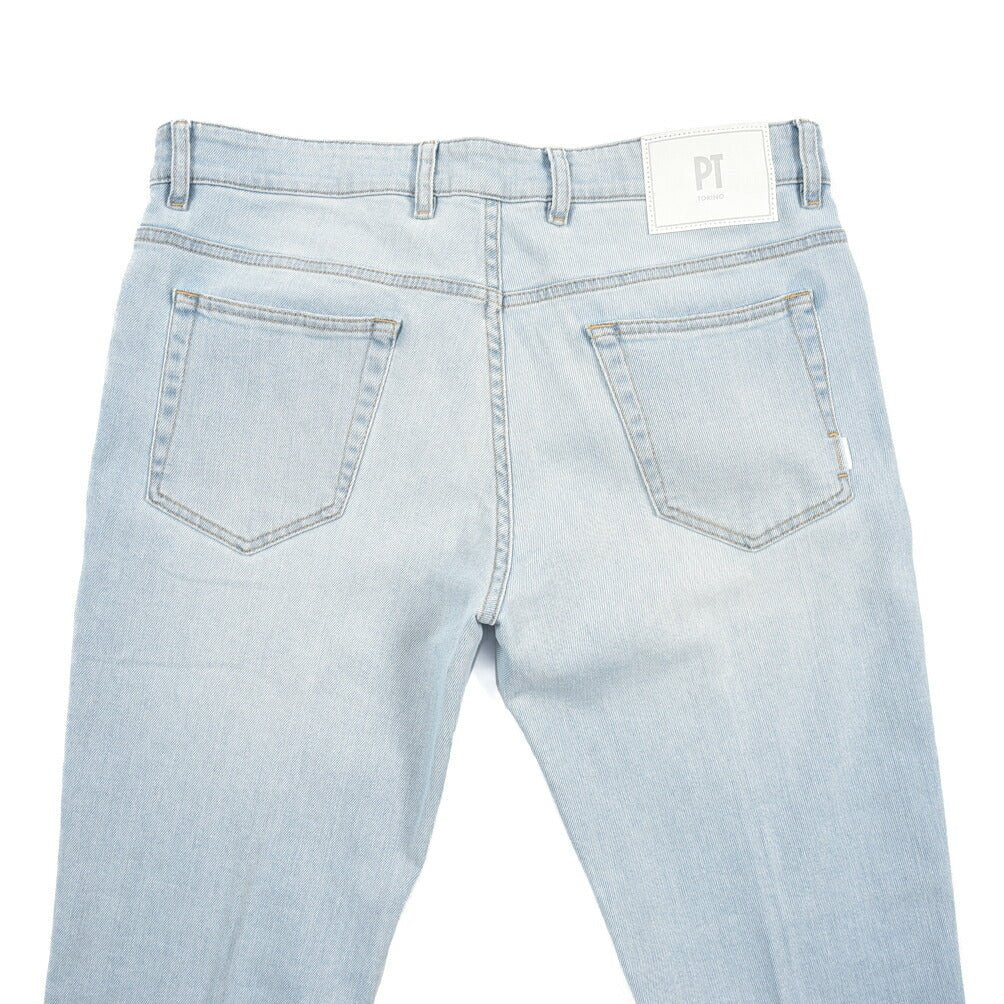 PT TORINO DENIM / "REGGAE" ストレッチデニム テーパードジーンズ ライトブルー 34 | GUARDAROBA MILANO OFFICIAL STORE