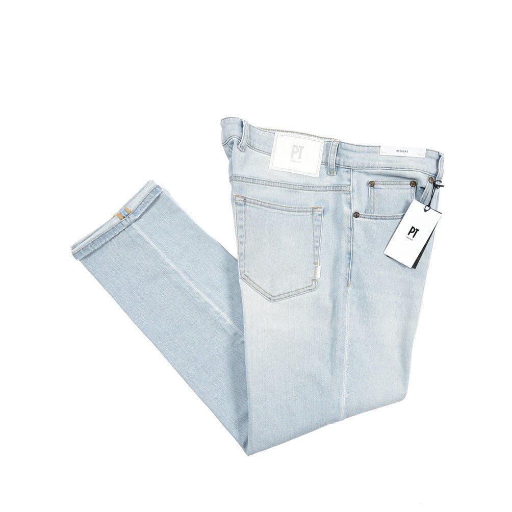 PT TORINO DENIM / "REGGAE" ストレッチデニム テーパードジーンズ ライトブルー 34 | GUARDAROBA MILANO OFFICIAL STORE