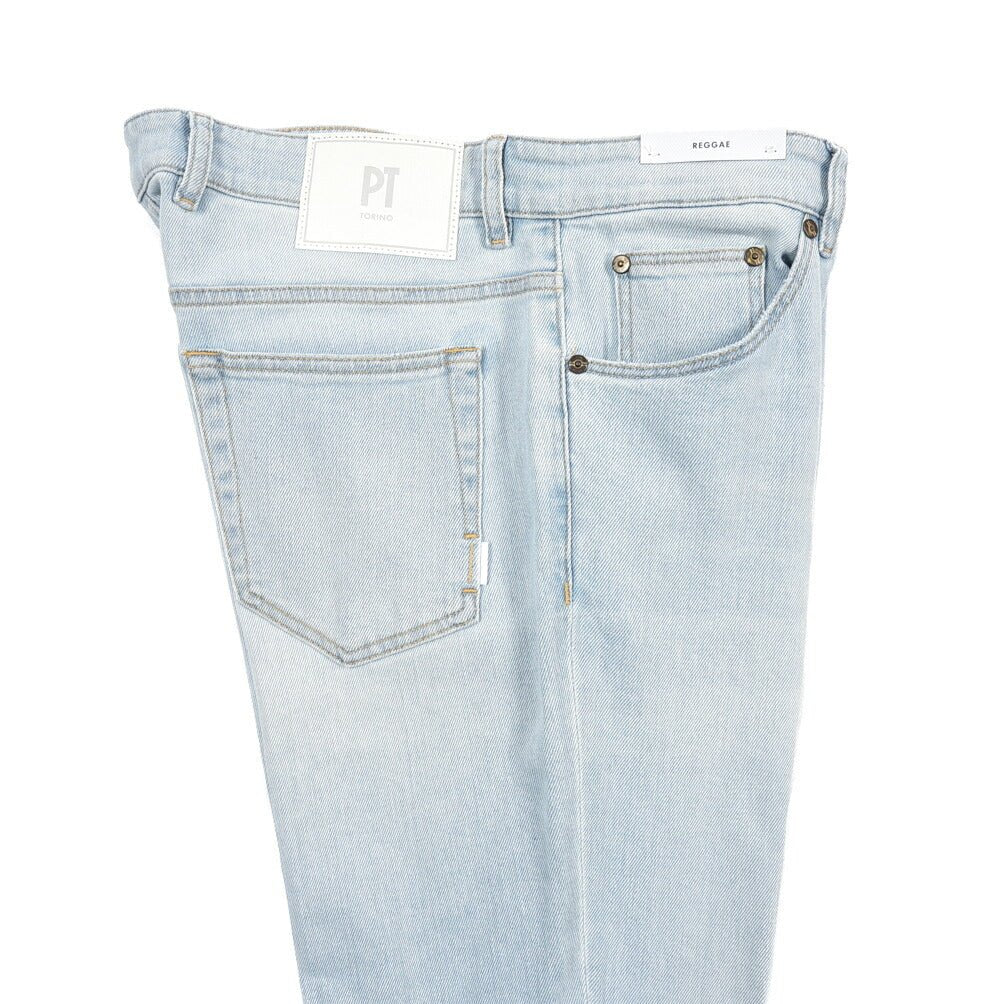 PT TORINO DENIM / "REGGAE" ストレッチデニム テーパードジーンズ ライトブルー 34 | GUARDAROBA MILANO OFFICIAL STORE