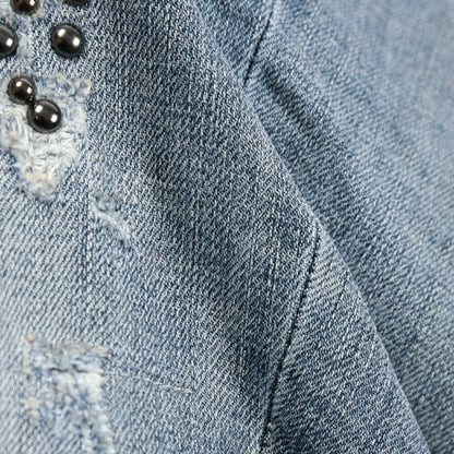 PT TORINO DENIM / "REGGAE" ストレッチデニム テーパードジーンズ / ダメージ加工 ブルー 32 | GUARDAROBA MILANO OFFICIAL STORE