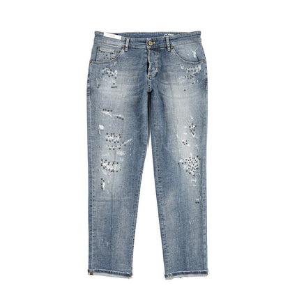 PT TORINO DENIM / "REGGAE" ストレッチデニム テーパードジーンズ / ダメージ加工 ブルー 32 | GUARDAROBA MILANO OFFICIAL STORE