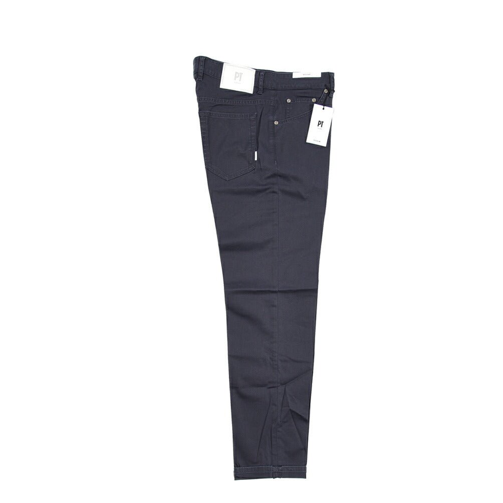 PT TORINO DENIM "REGGAE" リヨセル混コットン ストレッチテーパードパンツ ネイビー(0340) 31 | GUARDAROBA MILANO OFFICIAL STORE