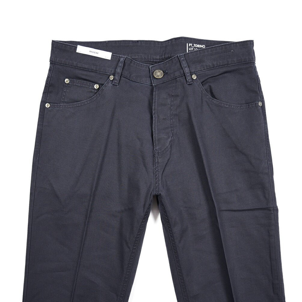 PT TORINO DENIM "REGGAE" リヨセル混コットン ストレッチテーパードパンツ ネイビー(0340) 31 | GUARDAROBA MILANO OFFICIAL STORE