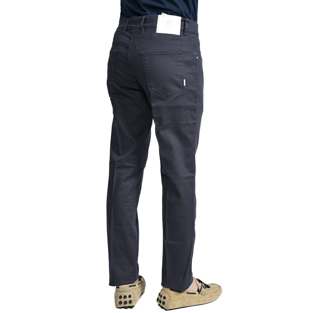 PT TORINO DENIM "REGGAE" リヨセル混コットン ストレッチテーパードパンツ ネイビー(0340) 31 | GUARDAROBA MILANO OFFICIAL STORE