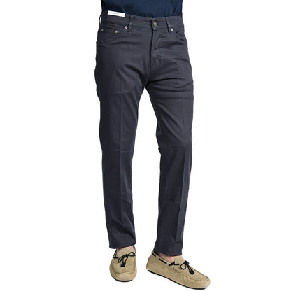 PT TORINO DENIM "REGGAE" リヨセル混コットン ストレッチテーパードパンツ ネイビー(0340) 31 | GUARDAROBA MILANO OFFICIAL STORE