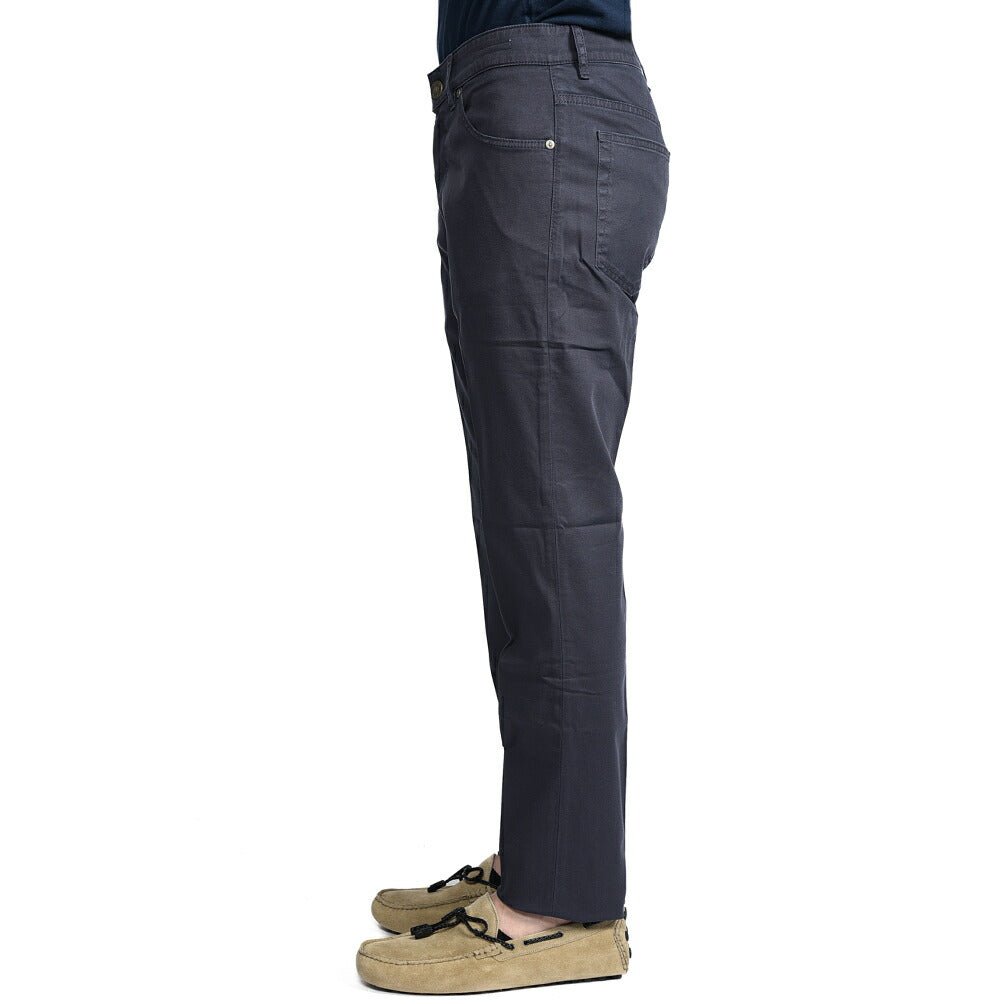 PT TORINO DENIM "REGGAE" リヨセル混コットン ストレッチテーパードパンツ ネイビー(0340) 31 | GUARDAROBA MILANO OFFICIAL STORE