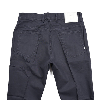 PT TORINO DENIM "REGGAE" リヨセル混コットン ストレッチテーパードパンツ ネイビー(0340) 31 | GUARDAROBA MILANO OFFICIAL STORE
