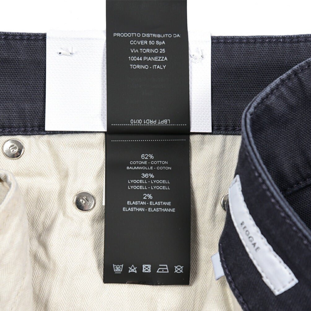 PT TORINO DENIM "REGGAE" リヨセル混コットン ストレッチテーパードパンツ ネイビー(0340) 31 | GUARDAROBA MILANO OFFICIAL STORE