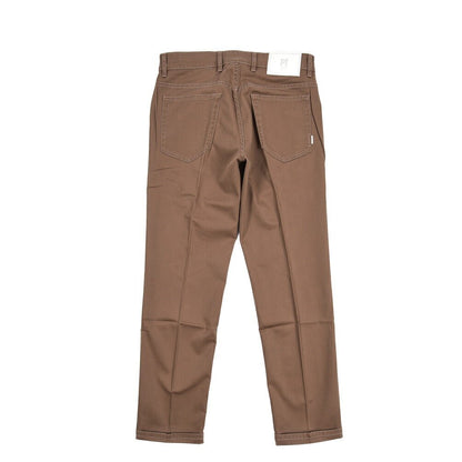 PT TORINO DENIM "REGGAE" リヨセル混コットン ストレッチテーパードパンツ ブラウン 30 | GUARDAROBA MILANO OFFICIAL STORE