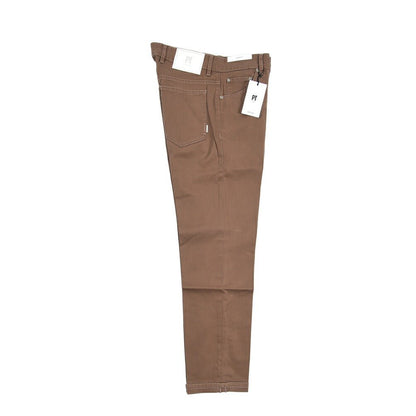 PT TORINO DENIM "REGGAE" リヨセル混コットン ストレッチテーパードパンツ ブラウン 30 | GUARDAROBA MILANO OFFICIAL STORE