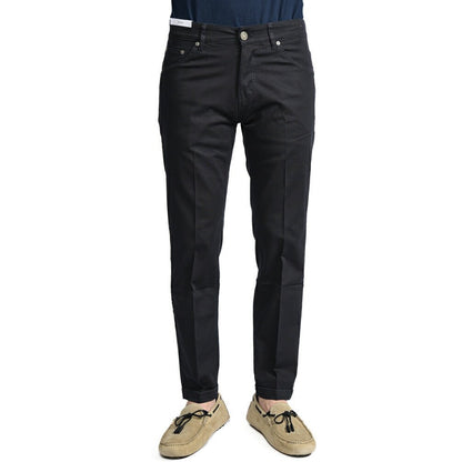 PT TORINO DENIM "REGGAE" リヨセル混コットン ストレッチテーパードパンツ ネイビー(0360) 31 | GUARDAROBA MILANO OFFICIAL STORE