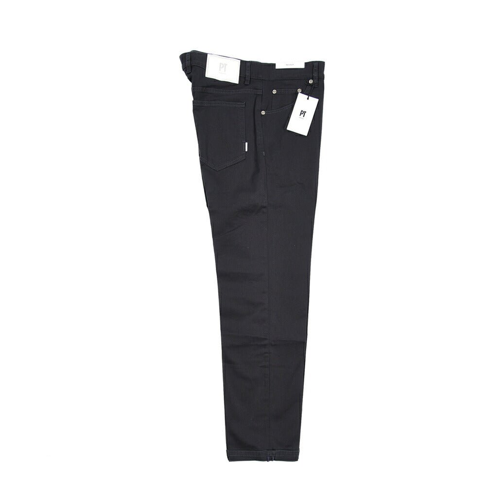 PT TORINO DENIM "REGGAE" リヨセル混コットン ストレッチテーパードパンツ ネイビー(0360) 31 | GUARDAROBA MILANO OFFICIAL STORE