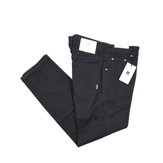 PT TORINO DENIM "REGGAE" リヨセル混コットン ストレッチテーパードパンツ ネイビー(0360) 31 | GUARDAROBA MILANO OFFICIAL STORE
