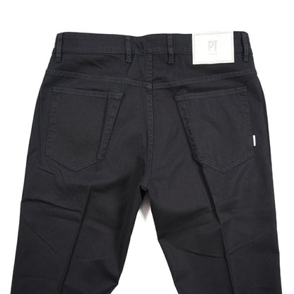 PT TORINO DENIM "REGGAE" リヨセル混コットン ストレッチテーパードパンツ ネイビー(0360) 31 | GUARDAROBA MILANO OFFICIAL STORE