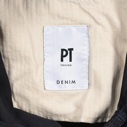 PT TORINO DENIM "REGGAE" リヨセル混コットン ストレッチテーパードパンツ ネイビー(0360) 31 | GUARDAROBA MILANO OFFICIAL STORE