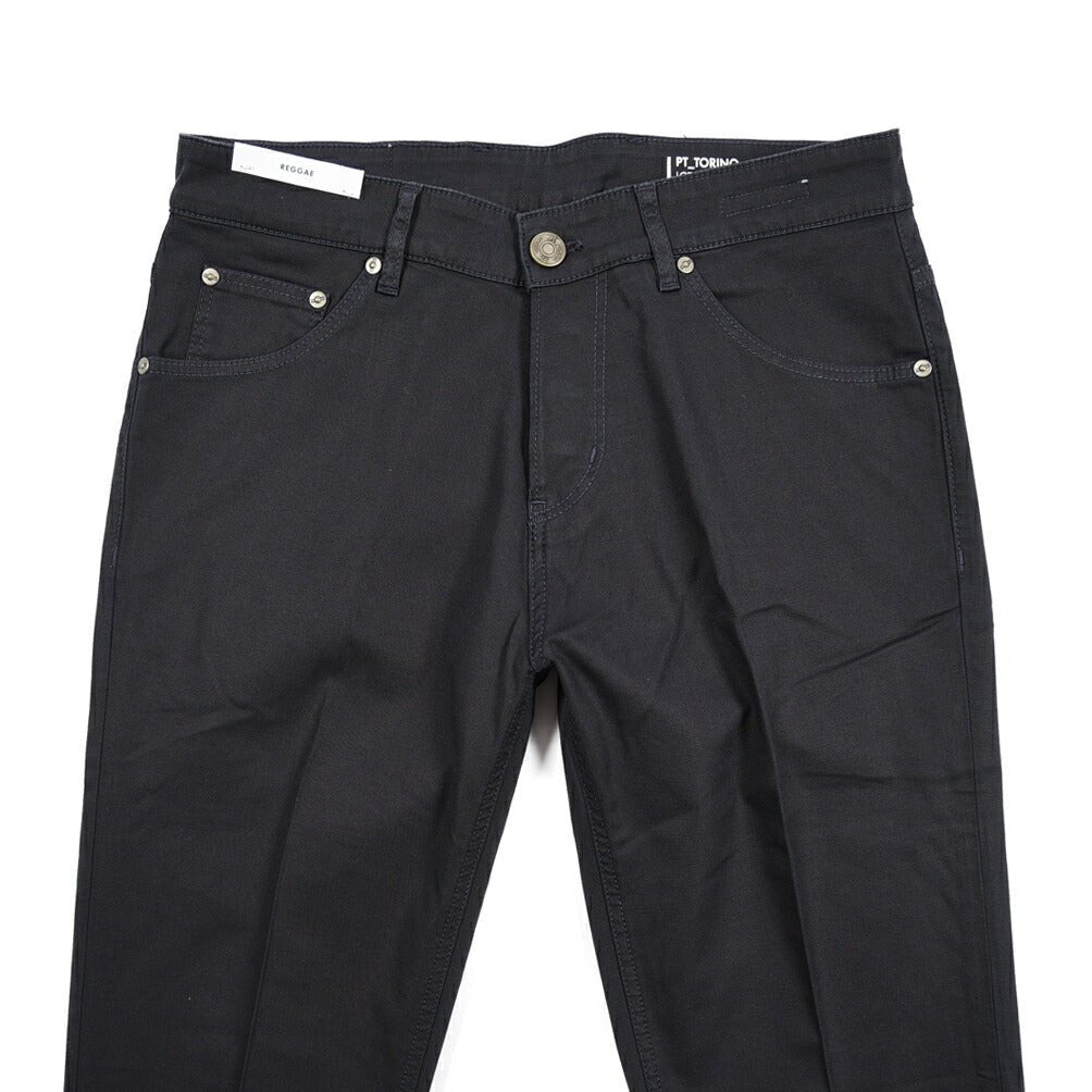 PT TORINO DENIM "REGGAE" リヨセル混コットン ストレッチテーパードパンツ ネイビー(0360) 31 | GUARDAROBA MILANO OFFICIAL STORE