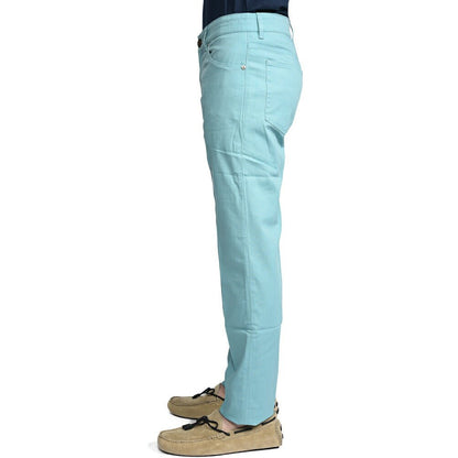 PT TORINO DENIM "REGGAE" リヨセル混コットンチノ ストレッチテーパードパンツ ライトグリーン 32 | GUARDAROBA MILANO OFFICIAL STORE