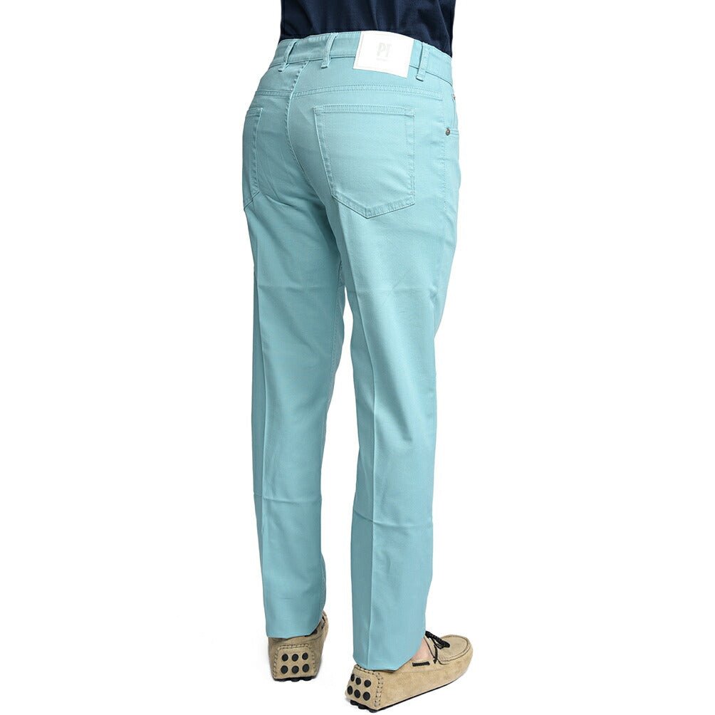 PT TORINO DENIM "REGGAE" リヨセル混コットンチノ ストレッチテーパードパンツ ライトグリーン 32 | GUARDAROBA MILANO OFFICIAL STORE