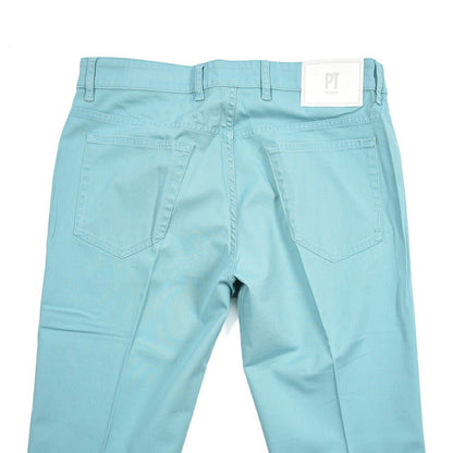 PT TORINO DENIM "REGGAE" リヨセル混コットンチノ ストレッチテーパードパンツ ライトグリーン 32 | GUARDAROBA MILANO OFFICIAL STORE