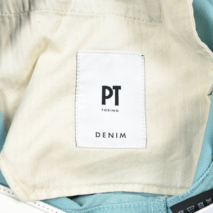 PT TORINO DENIM "REGGAE" リヨセル混コットンチノ ストレッチテーパードパンツ ライトグリーン 32 | GUARDAROBA MILANO OFFICIAL STORE