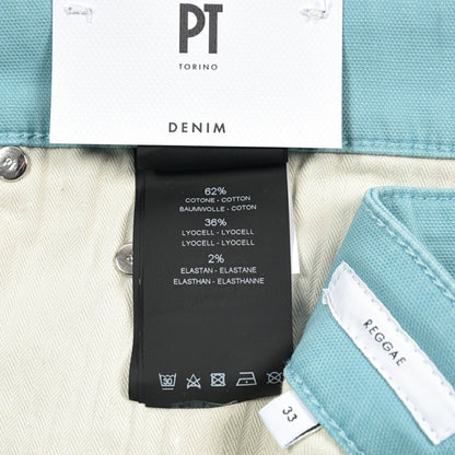 PT TORINO DENIM "REGGAE" リヨセル混コットンチノ ストレッチテーパードパンツ ライトグリーン 32 | GUARDAROBA MILANO OFFICIAL STORE