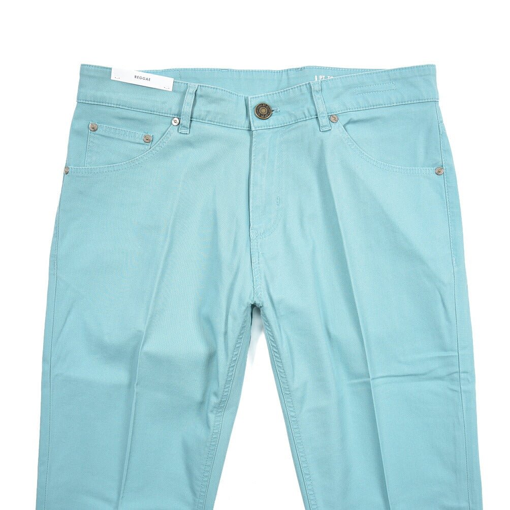 PT TORINO DENIM "REGGAE" リヨセル混コットンチノ ストレッチテーパードパンツ ライトグリーン 32 | GUARDAROBA MILANO OFFICIAL STORE