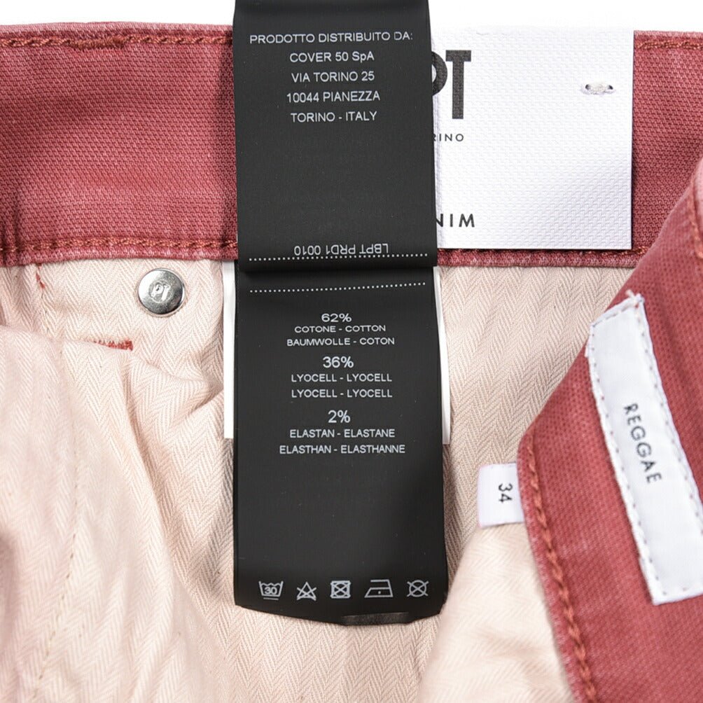 PT TORINO DENIM "REGGAE" リヨセル混コットンチノ ストレッチテーパードパンツ ピンク 34 | GUARDAROBA MILANO OFFICIAL STORE