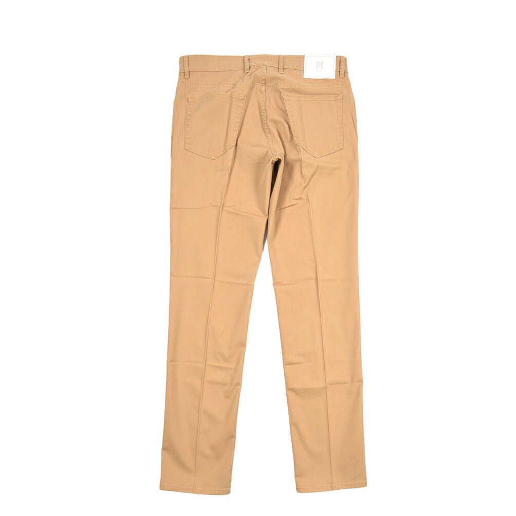 PT TORINO DENIM "REGGAE" リヨセル混コットンチノ ストレッチテーパードパンツ ライトブラウン 35 | GUARDAROBA MILANO OFFICIAL STORE
