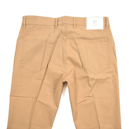 PT TORINO DENIM "REGGAE" リヨセル混コットンチノ ストレッチテーパードパンツ ライトブラウン 35 | GUARDAROBA MILANO OFFICIAL STORE