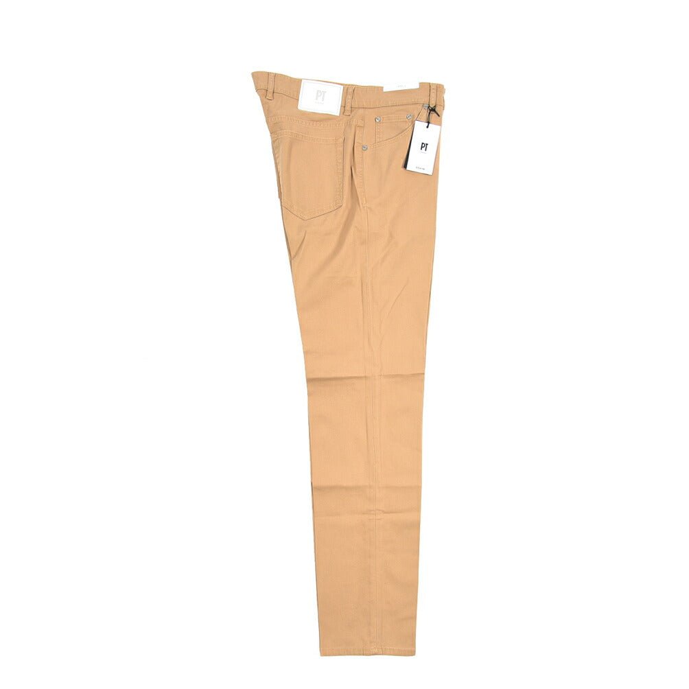 PT TORINO DENIM "REGGAE" リヨセル混コットンチノ ストレッチテーパードパンツ ライトブラウン 35 | GUARDAROBA MILANO OFFICIAL STORE