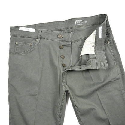 PT TORINO DENIM "REGGAE" リヨセル混コットンチノ ストレッチテーパードパンツ カーキグリーン 36 | GUARDAROBA MILANO OFFICIAL STORE