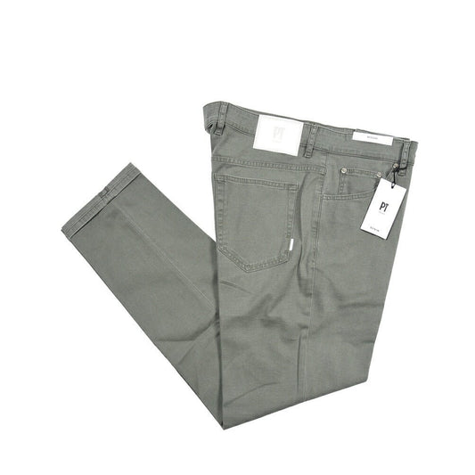 PT TORINO DENIM "REGGAE" リヨセル混コットンチノ ストレッチテーパードパンツ カーキグリーン 36 | GUARDAROBA MILANO OFFICIAL STORE