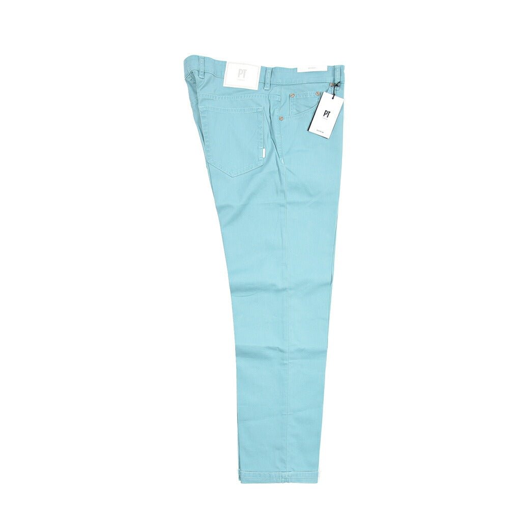 PT TORINO DENIM "REGGAE" リヨセル混コットンチノ ストレッチテーパードパンツ ライトグリーン 34 | GUARDAROBA MILANO OFFICIAL STORE