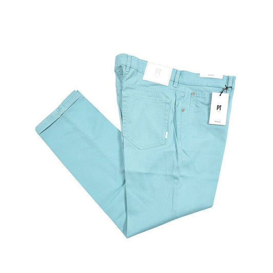 PT TORINO DENIM "REGGAE" リヨセル混コットンチノ ストレッチテーパードパンツ ライトグリーン 34 | GUARDAROBA MILANO OFFICIAL STORE