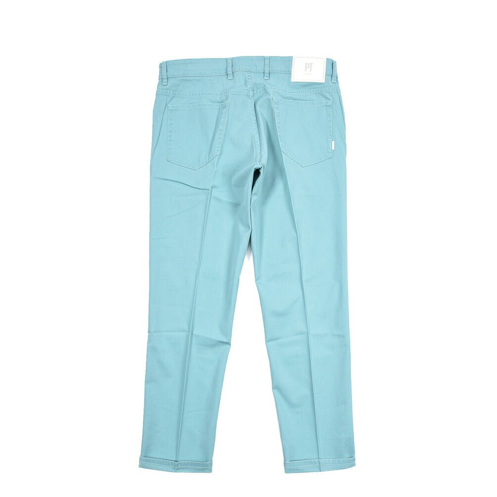 PT TORINO DENIM "REGGAE" リヨセル混コットンチノ ストレッチテーパードパンツ ライトグリーン 34 | GUARDAROBA MILANO OFFICIAL STORE