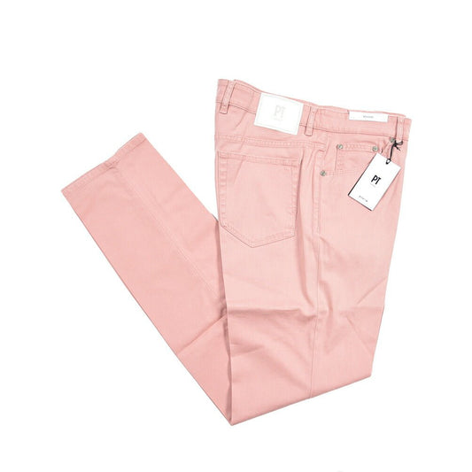 PT TORINO DENIM "REGGAE" リヨセル混コットンチノ ストレッチテーパードパンツ ピンク 36 | GUARDAROBA MILANO OFFICIAL STORE